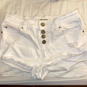 white jean shorts